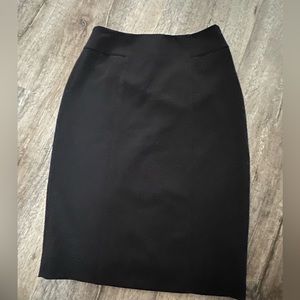 White House Black Market Womens Straight Pencil Skirt Elastic Waist Black 00